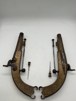 Lot 9 - A pair of early 19th century Scottish brass...