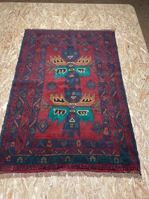 Lot 416 - A Baluchi rug, 124 x 86cm.