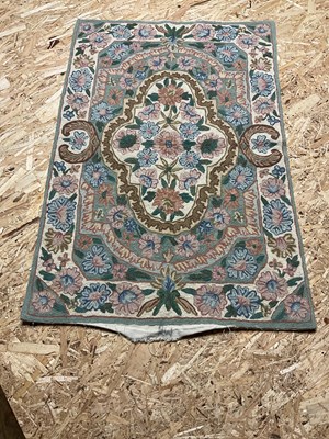 Lot 434 - A Kashmir hand stitched wool chain rug, 86 x...