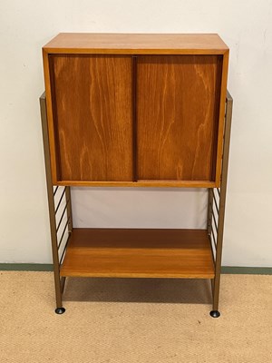 Lot 475 - STAPLES LADDERAX; a teak and metal ladder wall...