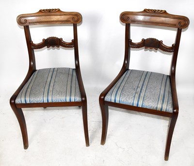 Lot 1675 - A set of six late Regency bar back dining...