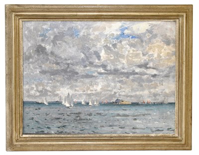 Lot 1251 - NORMAN WILKINSON CBE (1878-1971); oil on...