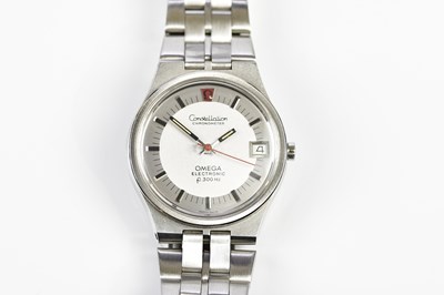 Lot 595 - OMEGA; a late 1970's gentleman's stainless...