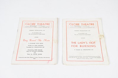Lot 466 - Two Globe Theatre programmes 'The Lady's Not...