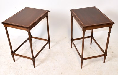 Lot 1606 - A pair of Edwardian inlaid mahogany side...