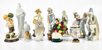 Lot 1238 - LLADRO; a figure of a Pierette dancing with a...