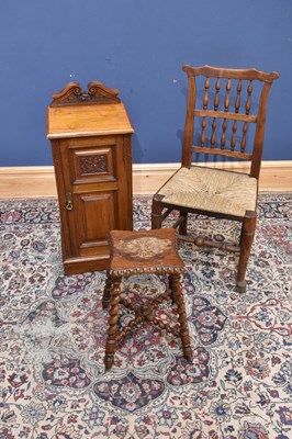 Lot 67 - A Victorian pot cupboard with single panelled...