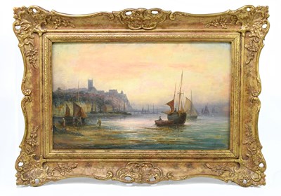 Lot 1094 - L THORNLEY; oil on canvas, ‘Whitby Coastal...