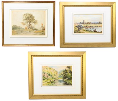 Lot 1035 - W. WHITE; a pair of watercolours, ‘Dovedale’,...