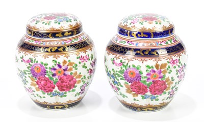 Lot 1296 - A copy pair of Sampson of Paris hand painted...