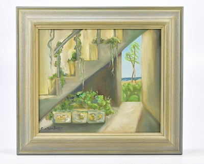 Lot 1568 - JANICE SYLVIA BROCK (born 1950); oil on canvas,...