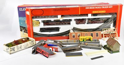 Lot 435 - HORNBY; an electric train set and assorted...