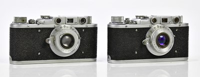 Lot 1396 - FED; two Fed rangefinder 35mm cameras, to...