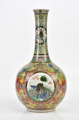 Lot 2580 - A large Chinese Famille Verte vase of baluster...