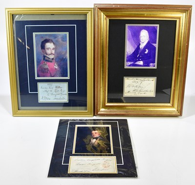Lot 457 - Two printed portraits of seated gentlemen with...
