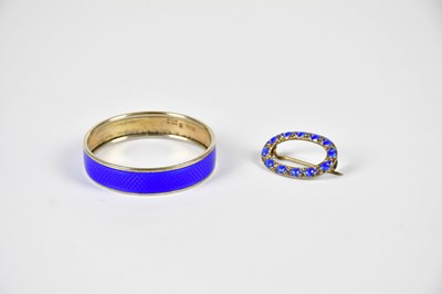 Lot 1097 - A Norwegian silver and enamel napkin ring,...