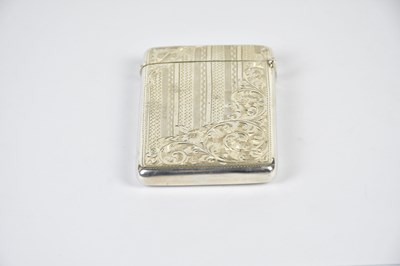 Lot 1071 - An Edwardian hallkmarked silver card case,...