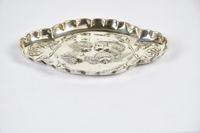Lot 1113 - An Edwardian hallmarked silver pin dish,...