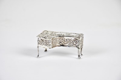 Lot 1090 - A hallmarked silver novelty box modelled as a...