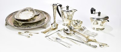 Lot 1011 - A collection of assorted silver plate...