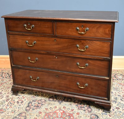 Lot 57 - A 19th century inlaid mahogany chest of two...