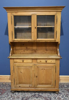 Lot 1177 - An old pine sideboard with associated cabinet...
