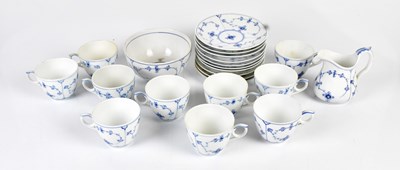 Lot 1320 - ROYAL COPENHAGEN; a part tea service in the...