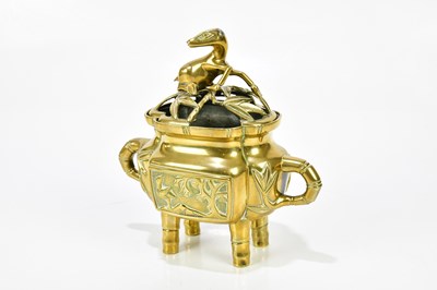 Lot 1340 - A late 19th/early 20th century Chinese brass...