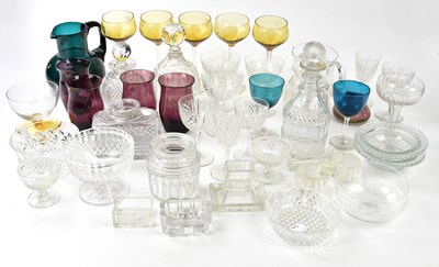 Lot 1380 - A collection of assorted glassware including a...