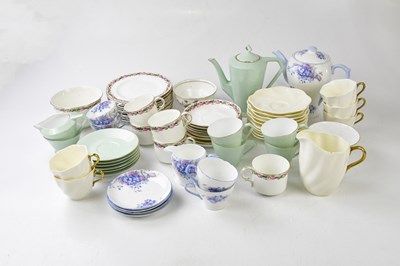 Lot 1334 - SHELLEY; a part coffee service in the 'Blue...