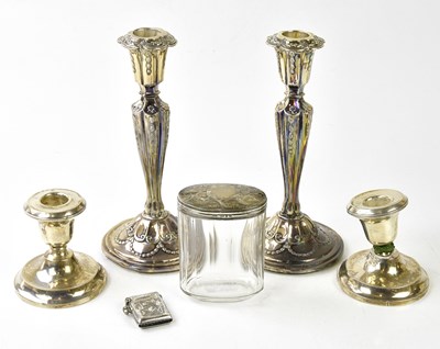 Lot 1053 - G.R & M; a pair of Victorian hallmarked silver...