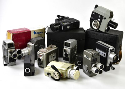 Lot 1427 - A collection of cine cameras, mostly 8mm film,...