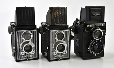 Lot 1432 - Three TLR cameras, to inlcude two Ilford...