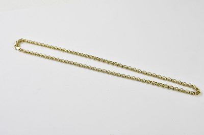 Lot 331 - A 9ct yellow gold belcher chain, length 56cm,...