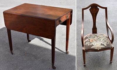 Lot 1589 - A 19th century mahogany drop-leaf Pembroke...