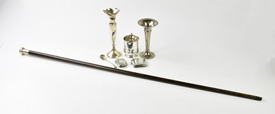 Lot 1110 - A collection of hallmarked silver items to...