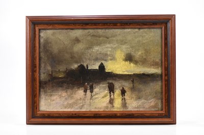 Lot 1582 - ATTRIBUTED TO GODDARD; oil on canvas, figures...
