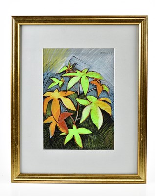 Lot 1662 - GEOFFREY KEY (born 1941); mixed media, 'Plant...