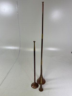 Lot 90 - A post horn and two hunting horns.