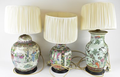 Lot 152 - A group of three assorted Chinese Famille Rose...