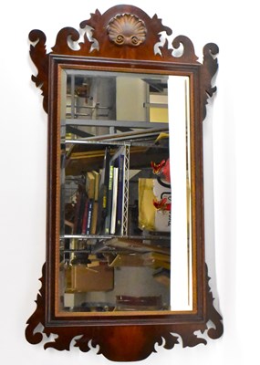 Lot 40 - A reproduction Chippendale style mahogany fret...