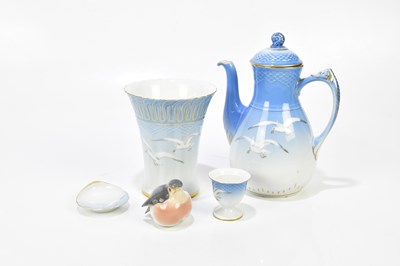 Lot 1314 - BING & GRONDAHL; a ceramic coffee pot, vase,...