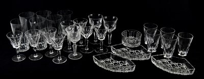Lot 1374 - BACCARAT; six glass beakers, height 14cm, and...