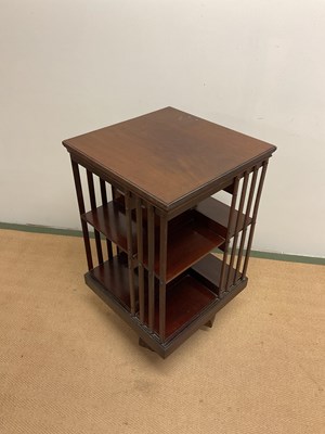 Lot 490 - A revolving bookcase, height 86cm, width 50cm,...