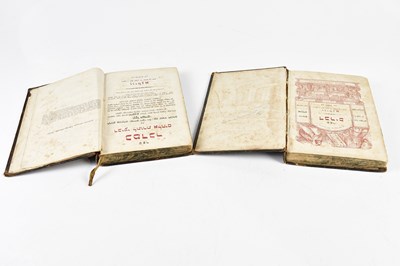 Lot 486 - Hebrew Bible/Torah, vols 4 and 5 only, mottled...