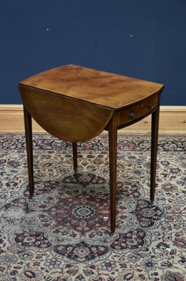 Lot 65 - A 19th century inlaid rosewood drop-leaf...