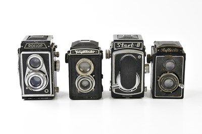 Lot 1389 - Four TLR cameras, to include with Voigtlander...