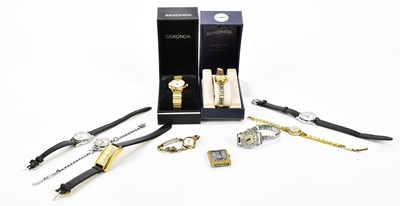 Lot 1216 - ACCURIST; a lady's 9ct gold cased wristwatch,...