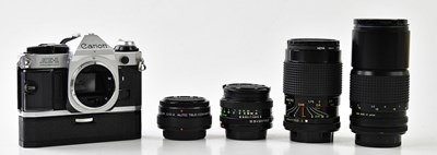 Lot 1412 - CANON; a Canon AE-1 Program 35mm film camera,...