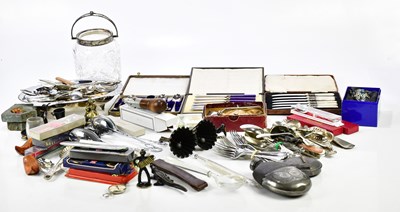 Lot 1006 - A collection of silver plate including tazzas,...